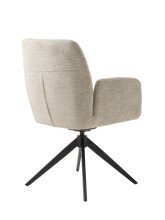 Armlehnstuhl >ROXANA< drehbar, Wipp-Relax-Funktion, Sand, Stoff-Brego - 57,5x88x62cm (BxHxT)