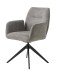 Armlehnstuhl >ROXANA< drehbar, Wipp-Relax-Funktion, Grau, Stoff-Brego - 57,5x88x62cm (BxHxT)