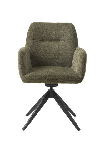Armlehnstuhl >ROXANA< drehbar, Wipp-Relax-Funktion, Olive, Stoff-Brego - 57,5x88x62cm (BxHx)