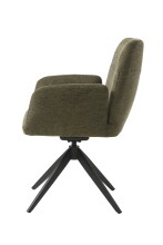 Armlehnstuhl >ROXANA< drehbar, Wipp-Relax-Funktion, Olive, Stoff-Brego - 57,5x88x62cm (BxHx)