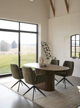 Armlehnstuhl >ROXANA< drehbar, Wipp-Relax-Funktion, Olive, Stoff-Brego - 57,5x88x62cm (BxHx)
