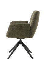 Armlehnstuhl >ROXANA< drehbar, Wipp-Relax-Funktion, Olive, Stoff-Brego - 57,5x88x62cm (BxHx)