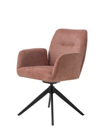 Armlehnstuhl >ROXANA< drehbar, Wipp-Relax-Funktion Rosa, Stoff-Brego - 57,5x88x62cm (BxHxT)