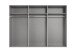 Schwebetürenschrank >Bert< 3 Böden, 3 Stangen, in Weiß - 270x208x65cm (BxHxT)