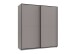 Schwebetürenschrank >Neu-Ulm< 2 Böden, 2 Stangen, SAHARAGRAU - 180x198x65cm (BxHxT)