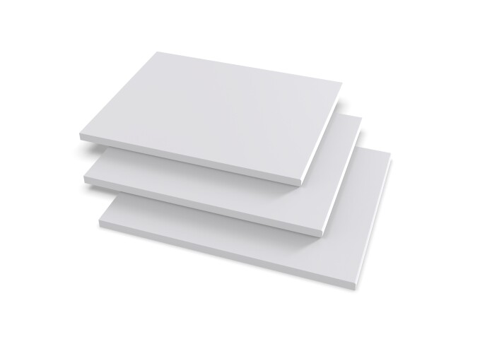 Einlegeboden >Fehmarn< (3er-Set) für Kleiderschrank, Weiß - 40x2x49cm (BxHxT)