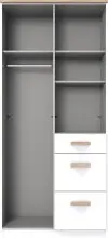 Drehtürenschrank >Gotland< 3 Schübe, 3...