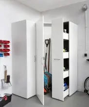 Mehrzweckschrank >MRK Multiraumkonzept< 1 Boden, 1 Stange, in WEISS - 30x185x68cm (BxHxT)