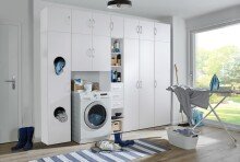 Mehrzweckschrank >MRK Multiraumkonzept< 1 Boden, 1 Stange, in WEISS - 30x185x68cm (BxHxT)