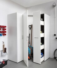 Mehrzweckschrank >MRK Multiraumkonzept< 1 Boden, 1 Stange, in WEISS - 50x185x68cm (BxHxT)