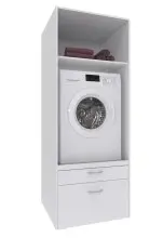 Waschmaschinenumbauschrank >MRK Multiraumkonzept< in WEISS - 70x185x68cm (BxHxT)
