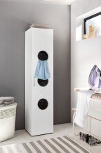 Wäscheschrank >MRK Multiraumkonzept< in WEISS - 40x185x68cm (BxHxT)