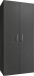 Mehrzweckschrank >MRK Multiraumkonzept< 1 Boden, 1 Stange, in GRAPHIT - 80x185x68cm (BxHxT)