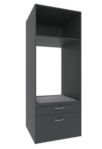 Waschmaschinenunterschrank >MRK Multiraumkonzept< in GRAPHIT - 70x185x68 (BxHxT)