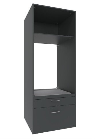 Waschmaschinenunterschrank >MRK Multiraumkonzept< in GRAPHIT - 70x185x68 (BxHxT)