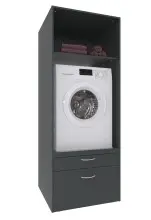 Waschmaschinenunterschrank >MRK Multiraumkonzept< in GRAPHIT - 70x185x68 (BxHxT)