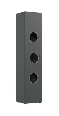 Wäscheschrank >MRK Multiraumkonzept< in GRAPHIT - 40x185x68cm (BxHxT)