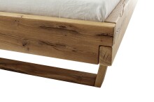 Massivholzbett >Avalon< 140x200 cm in Wildeiche, Massivholz - 153x90x213 cm (BxHxT)