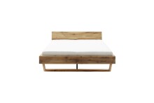 Massivholzbett >Avalon< 140x200 cm in Wildeiche, Massivholz - 153x90x213 cm (BxHxT)