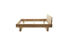 Massivholzbett >Avalon< 140x200 cm in Wildeiche, Massivholz - 153x90x213 cm (BxHxT)