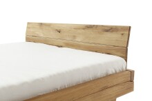 Massivholzbett >Avalon< 140x200 cm in Wildeiche, Massivholz - 153x90x213 cm (BxHxT)