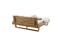 Massivholzbett >Avalon< 140x200 cm in Wildeiche, Massivholz - 153x90x213 cm (BxHxT)