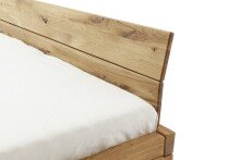 Massivholzbett >Avalon< 140x200 cm in Wildeiche, Massivholz - 153x90x213 cm (BxHxT)