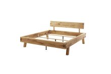 Massivholzbett >Kreta< 140x200 cm in Wildeiche, Massivholz - 157x90x217cm (BxHxT)