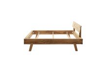 Massivholzbett >Kreta< 160x200 cm in Wildeiche, Massivholz - 177x90x217cm (BxHxT)