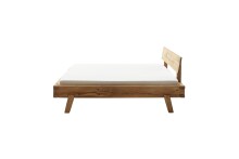 Massivholzbett >Kreta< 200x200 cm in Wildeiche, Massivholz - 217x90x217cm (BxHxT)