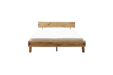 Massivholzbett >Kreta< 200x200 cm in Wildeiche, Massivholz - 217x90x217cm (BxHxT)
