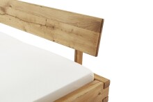 Massivholzbett >Kreta< 200x200 cm in Wildeiche, Massivholz - 217x90x217cm (BxHxT)