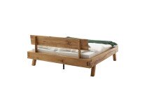 Massivholzbett >Kreta< 200x200 cm in Wildeiche, Massivholz - 217x90x217cm (BxHxT)