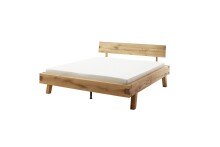Massivholzbett >Kreta< 200x200 cm in Wildeiche, Massivholz - 217x90x217cm (BxHxT)