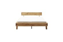 Massivholzbett >Kreta< 200x200 cm in Wildeiche, Massivholz - 217x90x217cm (BxHxT)
