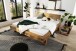Massivholzbett >Kreta< 200x200 cm in Wildeiche, Massivholz - 217x90x217cm (BxHxT)