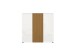 Schuhkommode >Lady< 10 Böden, weiss hochglanz / Eiche Dekor - 120x115x34 (BxHxT)