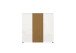 Schuhkommode >Lady< 10 Böden, weiss hochglanz / Eiche Dekor - 120x115x34 (BxHxT)