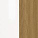 Schuhkommode >Lady< 10 Böden, weiss hochglanz / Eiche Dekor - 120x115x34 (BxHxT)