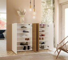 Schuhkommode >Lady< 10 Böden,  weiss hochglanz...