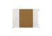 Schuhkommode >Lady< 10 Böden,  weiss hochglanz / Eiche Dekor  - 160x115x34 (BxHxT)