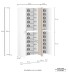 Schuhschrank >Lady< 20 Böden,  weiss hochglanz / Eiche Dekor - 120x200x34 (BxHxT)