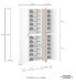 Schuhschrank >Lady< 20 Böden,  weiss hochglanz / Eiche Dekor - 120x200x34 (BxHxT)