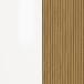 Schuhschrank >Lady< 20 Böden,  weiss hochglanz / Eiche Dekor - 120x200x34 (BxHxT)
