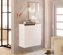 Hängeschuhschrank >Zippo< 8 Böden,  weiss...