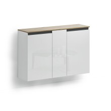 Hängeschuhschrank >Zippo< 8 Böden, weiss...