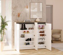 Schuhkommode >Zippo< 10 Böden, weiss hochglanz...