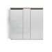 Schuhkommode >Zippo< 10 Böden, weiss hochglanz / Eiche Dekor - 129,7x113,2x35,1 (BxHxT)