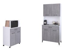 Mehrzweckschrank-Set >Malice 1< (2-teilig) Beton...