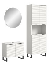 Badezimmer-Set >Riff< (3-teilig) wertige...